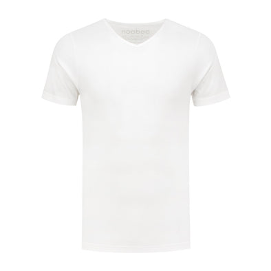 nooboo luxe bamboo v-neck t-shirt 6oz